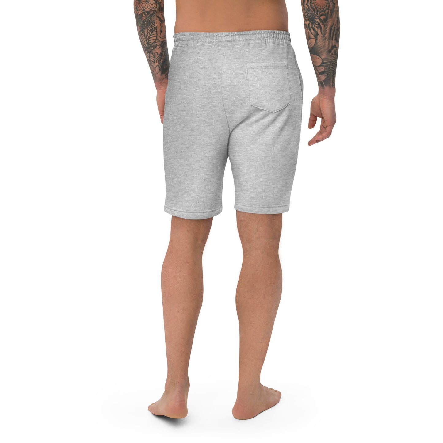 Burns Within Flaming Heart Embroidered Men's fleece shorts