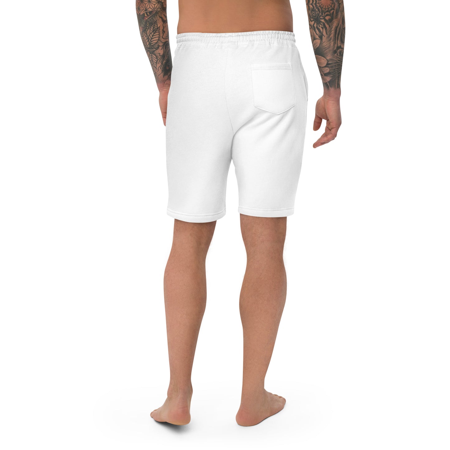 Burns Within Flaming Heart Embroidered Men's fleece shorts