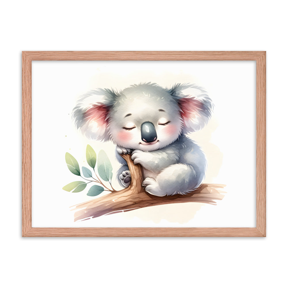 Baby Koala in Watercolors Framed Poster