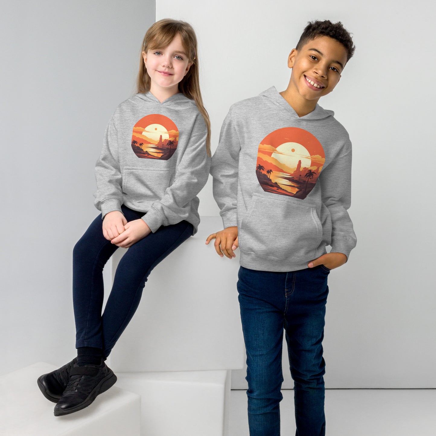 Desert Planet in a Far Away Galaxy kids Fleece Hoodie Var1