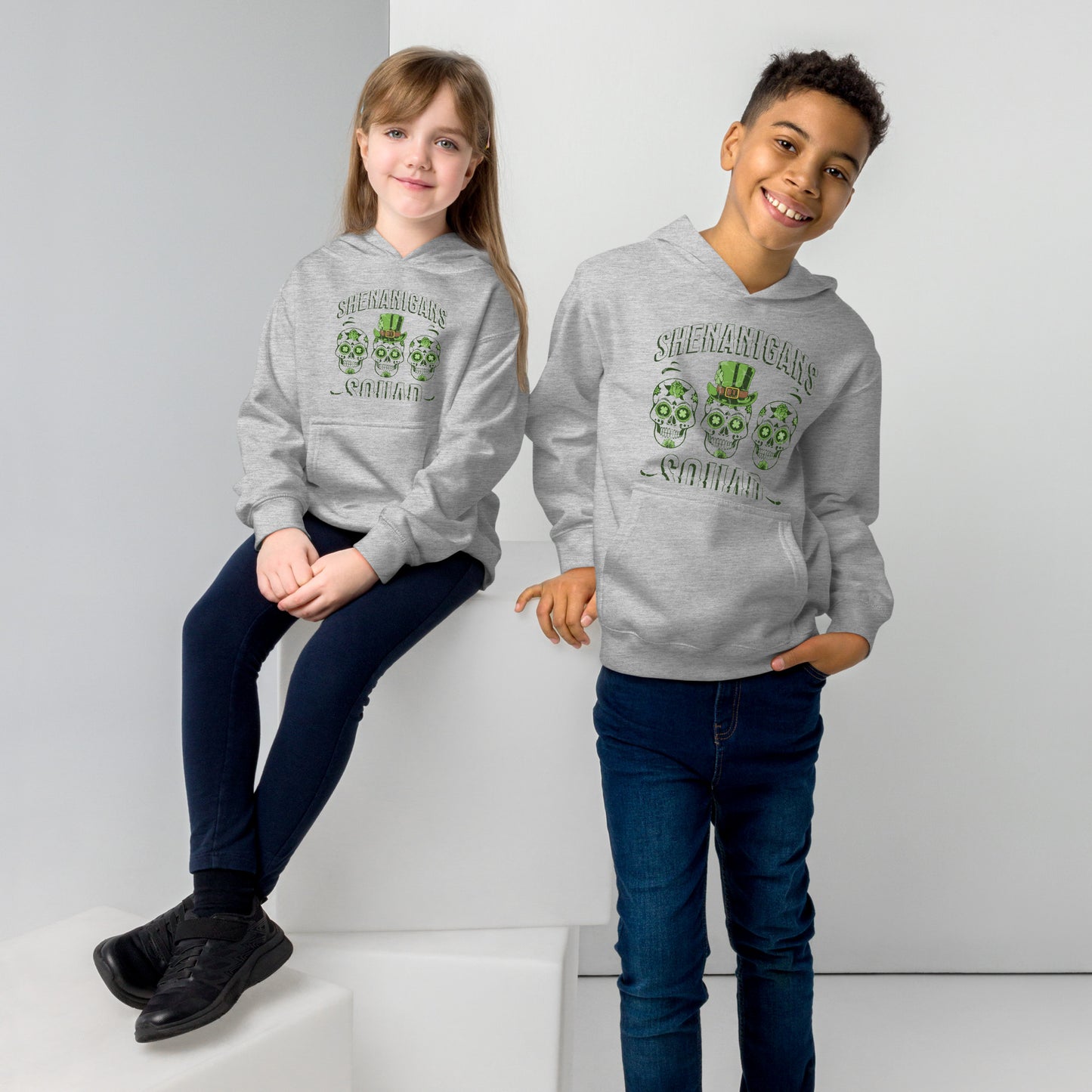 Shenanigans Squad St. Patrick's Day Kids fleece hoodie