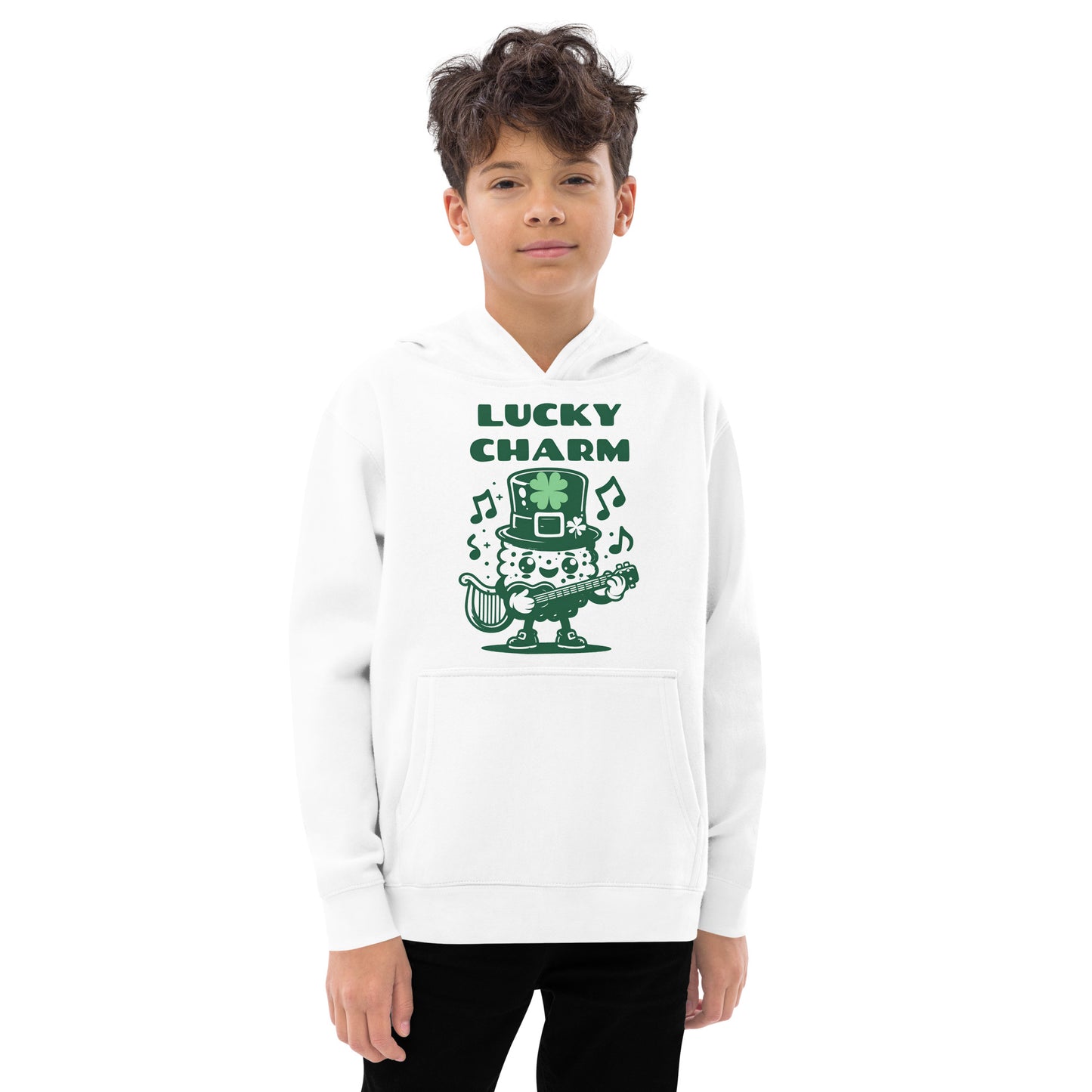 Lucky Charm St. Patrick's Day Kids fleece hoodie