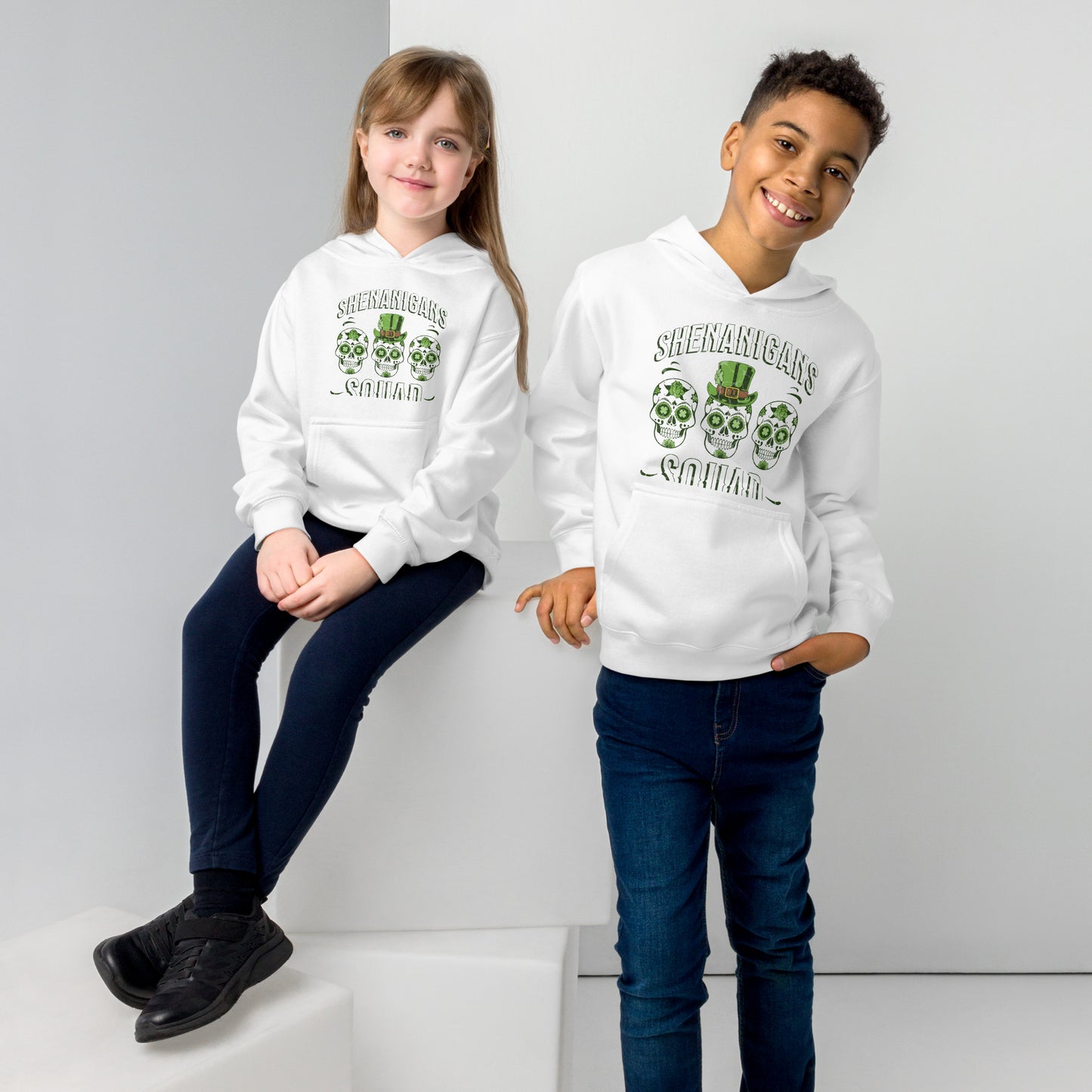 Shenanigans Squad St. Patrick's Day Kids fleece hoodie