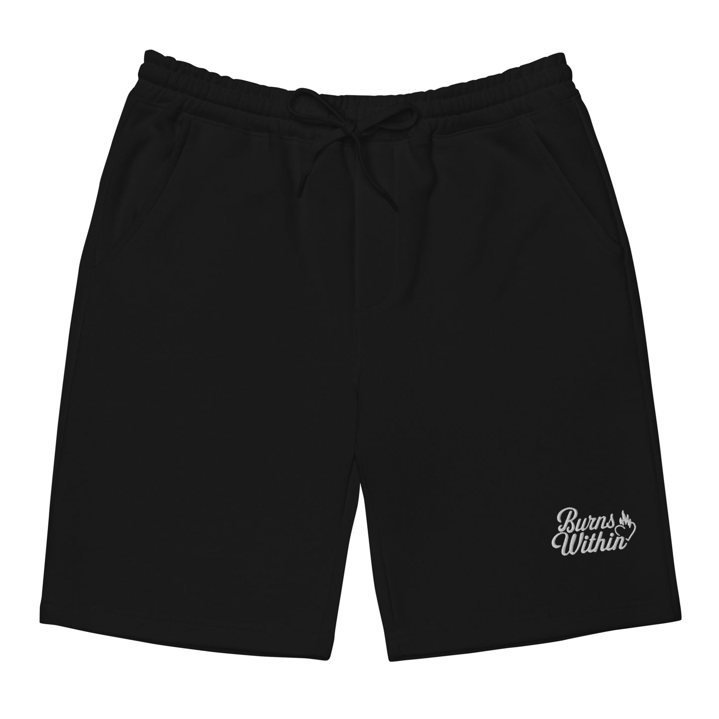 Burns Within Flaming Heart Men's fleece shorts