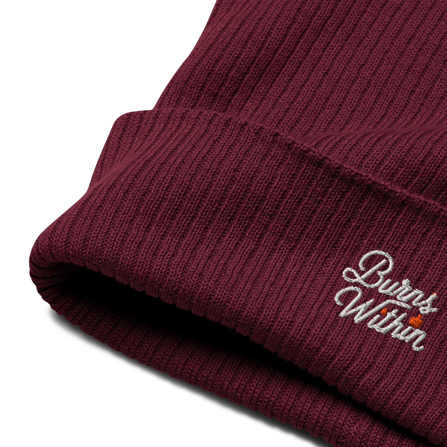 Burns Within Organic Ribbed Beanie