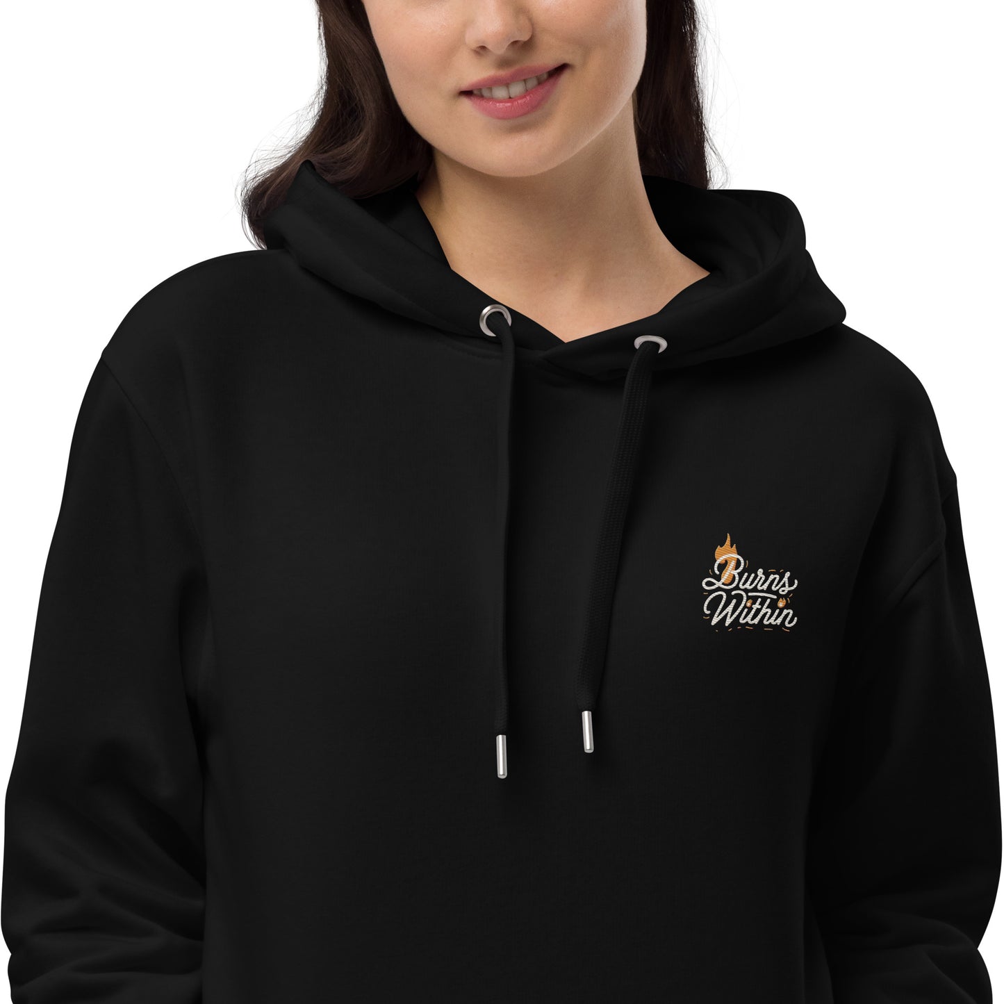 Burns Within Flaming B Crowned Lion Premium eco hoodie