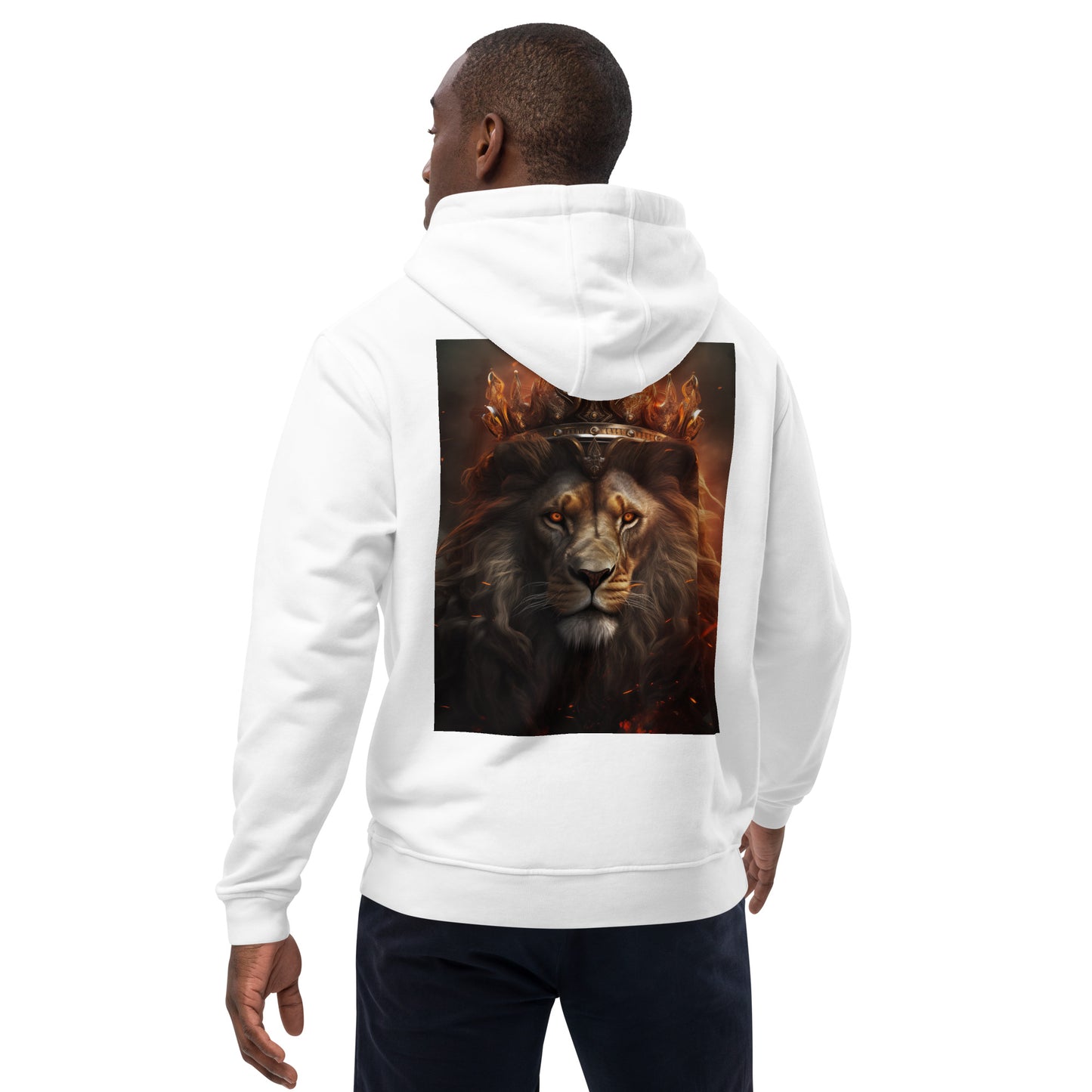 Burns Within Flaming B Crowned Lion Premium eco hoodie