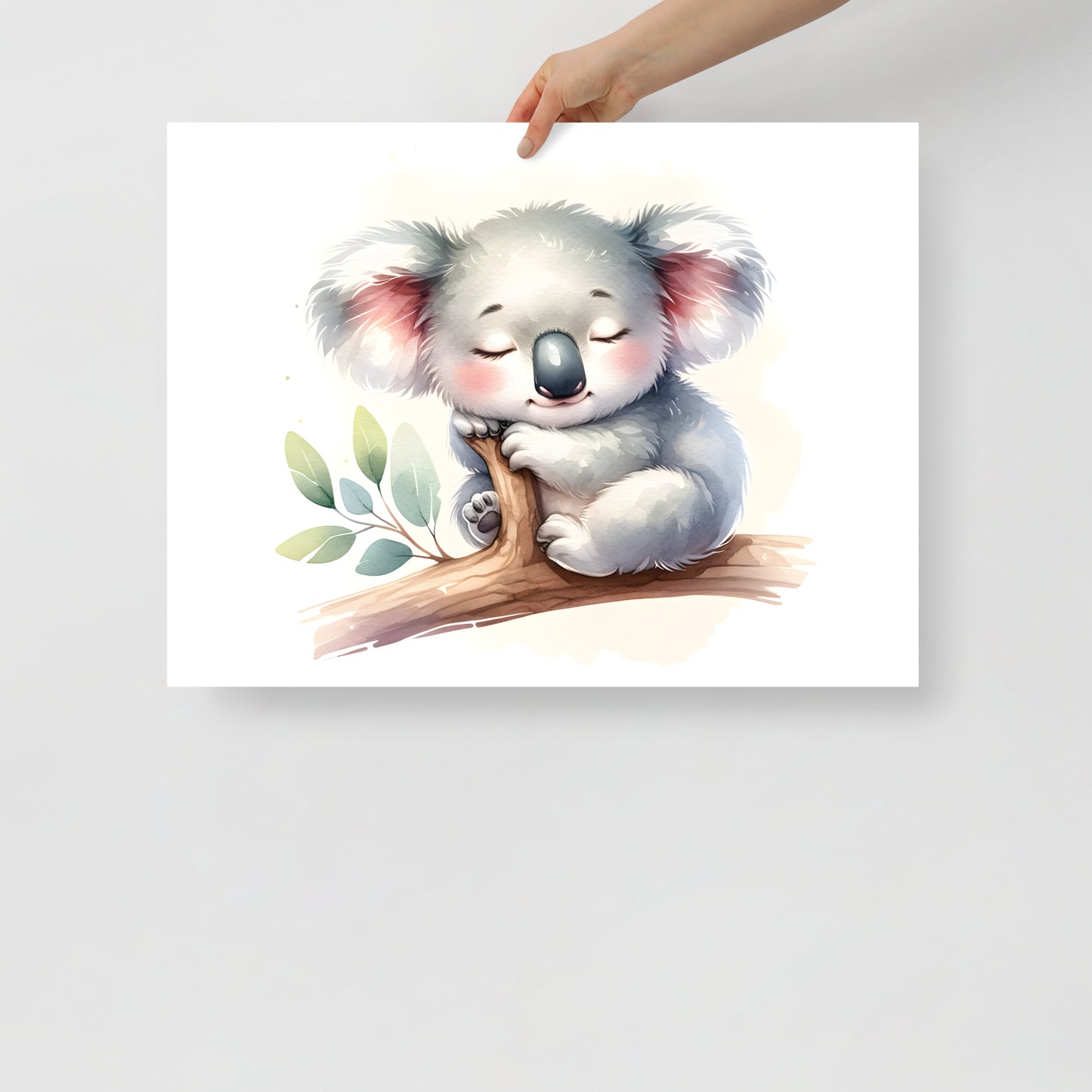 Baby Koala in Watercolors Photo Paper Poster