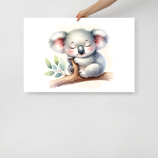 Baby Koala in Watercolors Photo Paper Poster