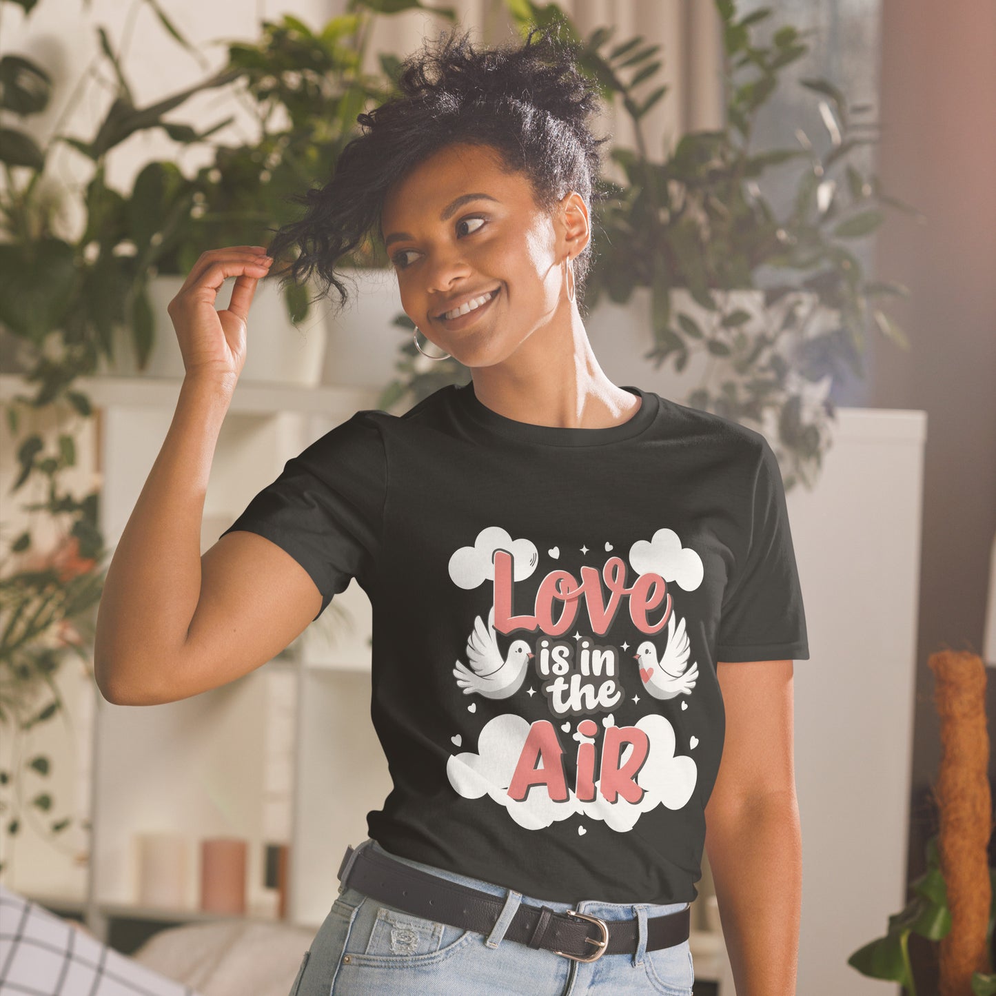 Love is in the Air Valentine's Day Short-Sleeve Unisex T-Shirt