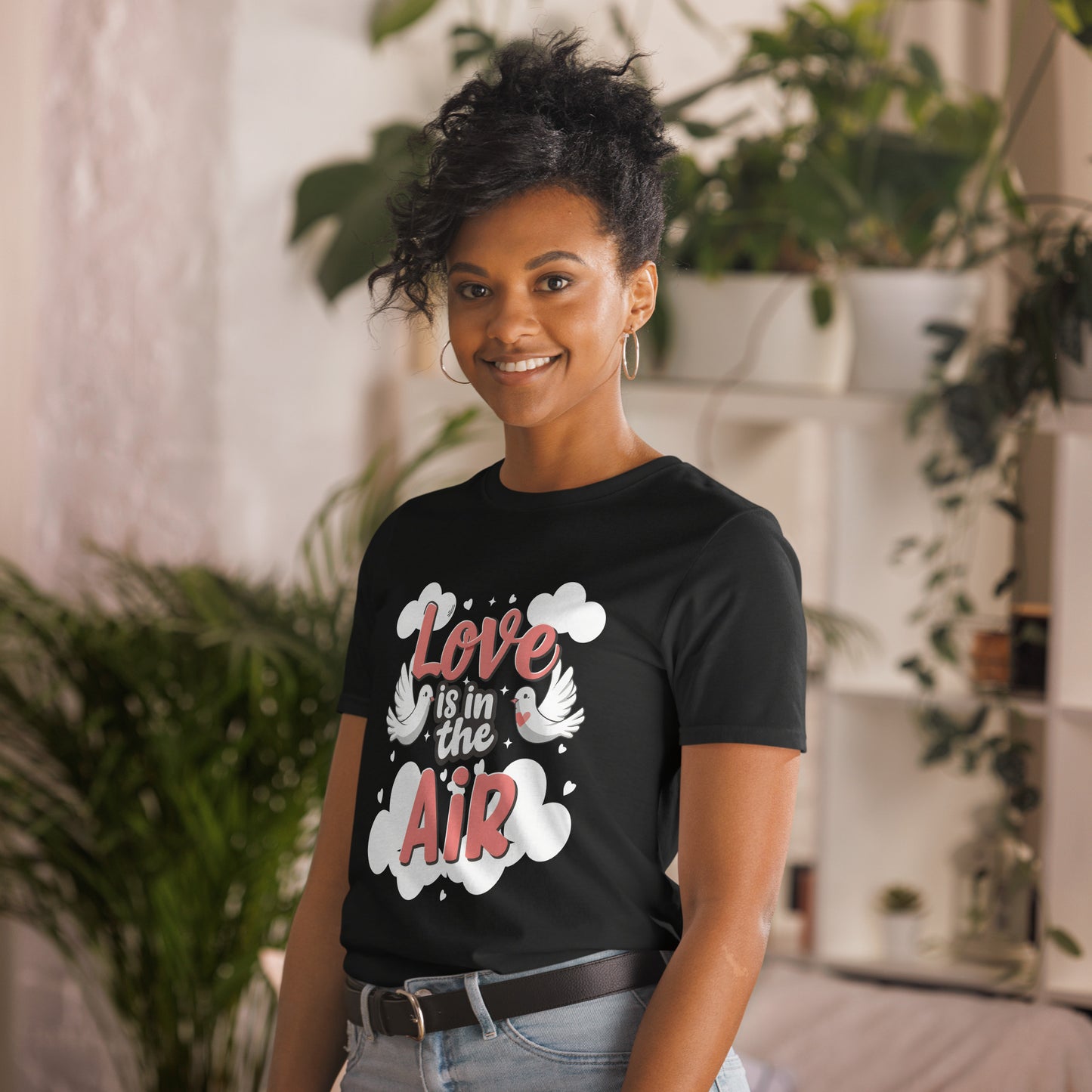 Love is in the Air Valentine's Day Short-Sleeve Unisex T-Shirt