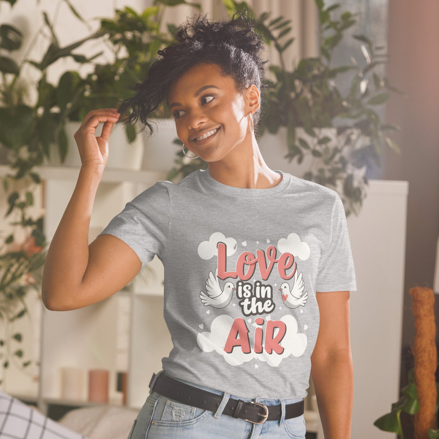 Love is in the Air Valentine's Day Short-Sleeve Unisex T-Shirt