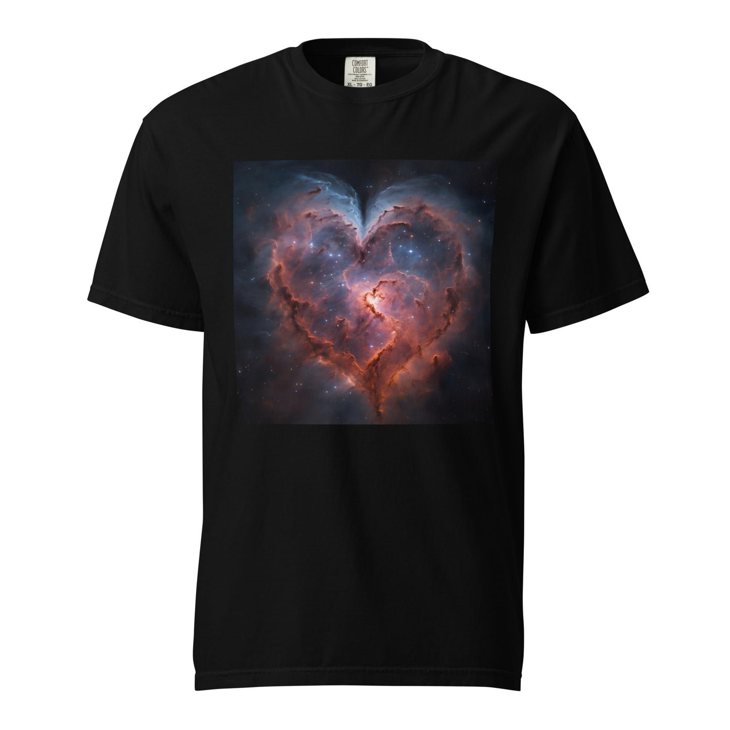 Heart Nebula Valentine's Day Unisex garment-dyed heavyweight t-shirt