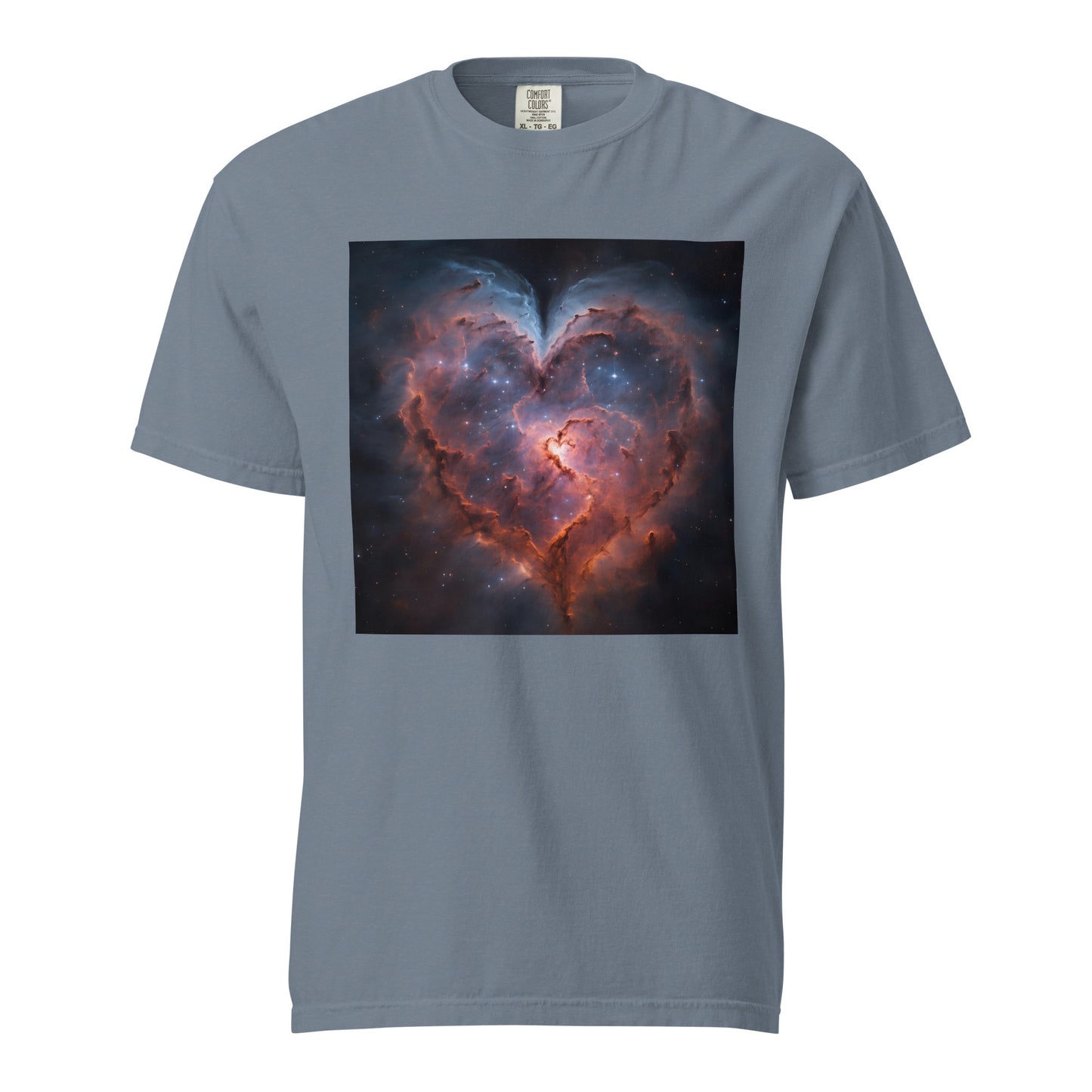 Heart Nebula Valentine's Day Unisex garment-dyed heavyweight t-shirt