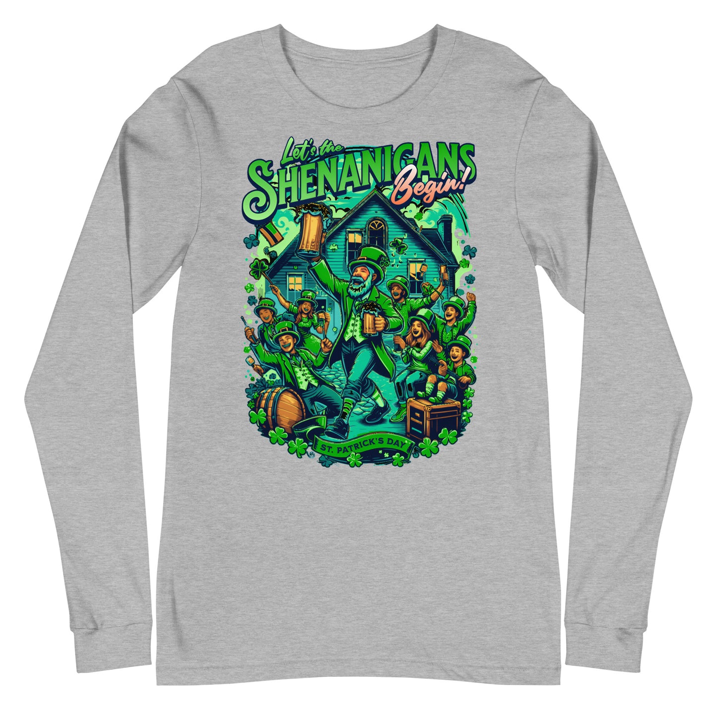 Let The Shenanigans Begin St. Patrick's Day Unisex Long Sleeve Tee