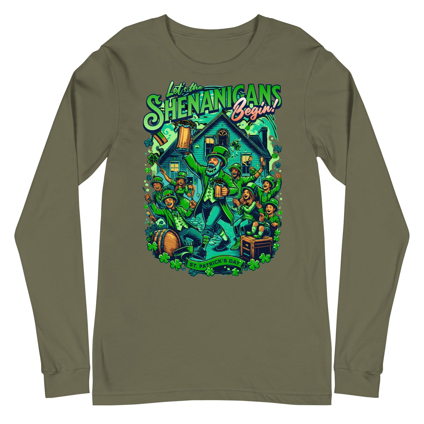 Let The Shenanigans Begin St. Patrick's Day Unisex Long Sleeve Tee