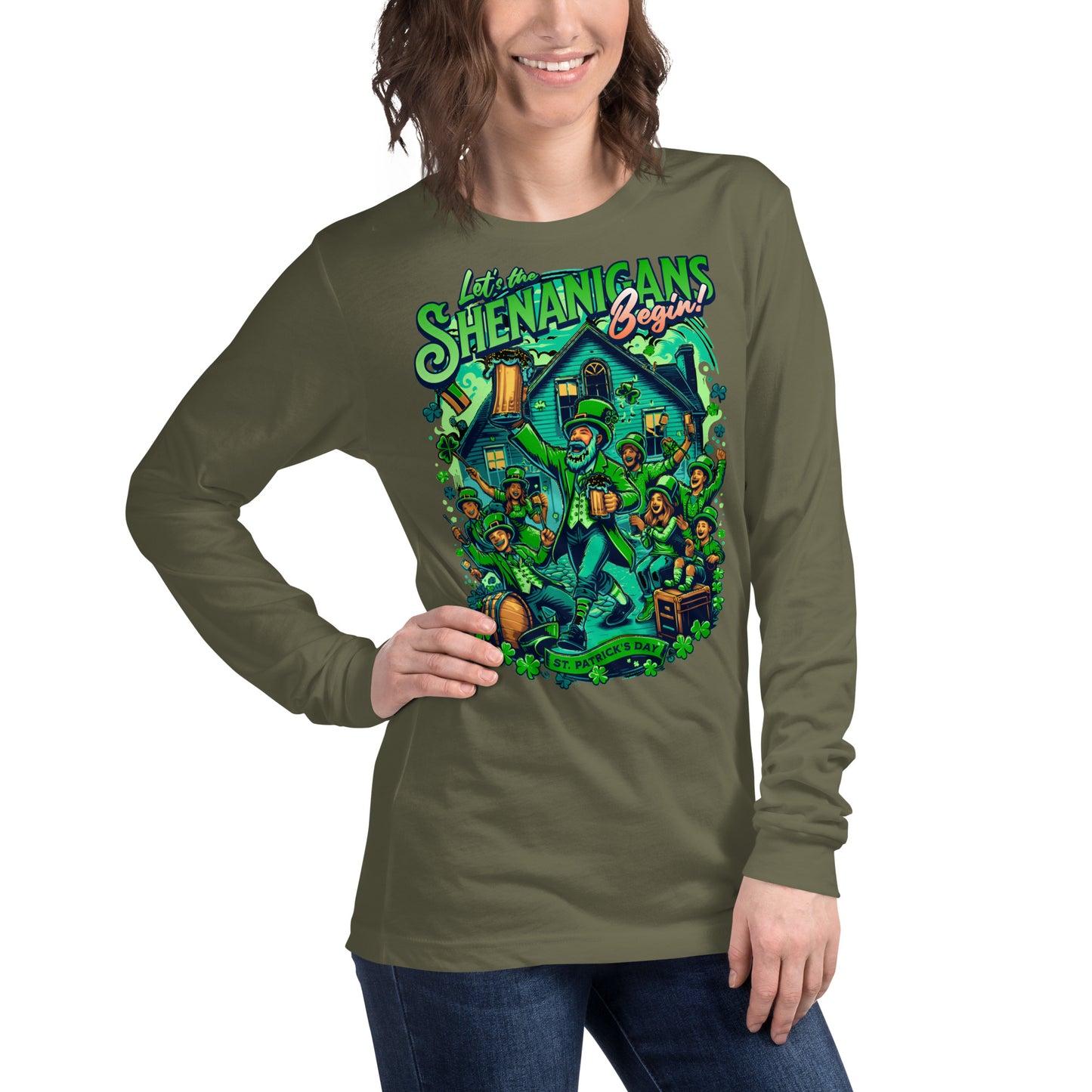 Let The Shenanigans Begin St. Patrick's Day Unisex Long Sleeve Tee