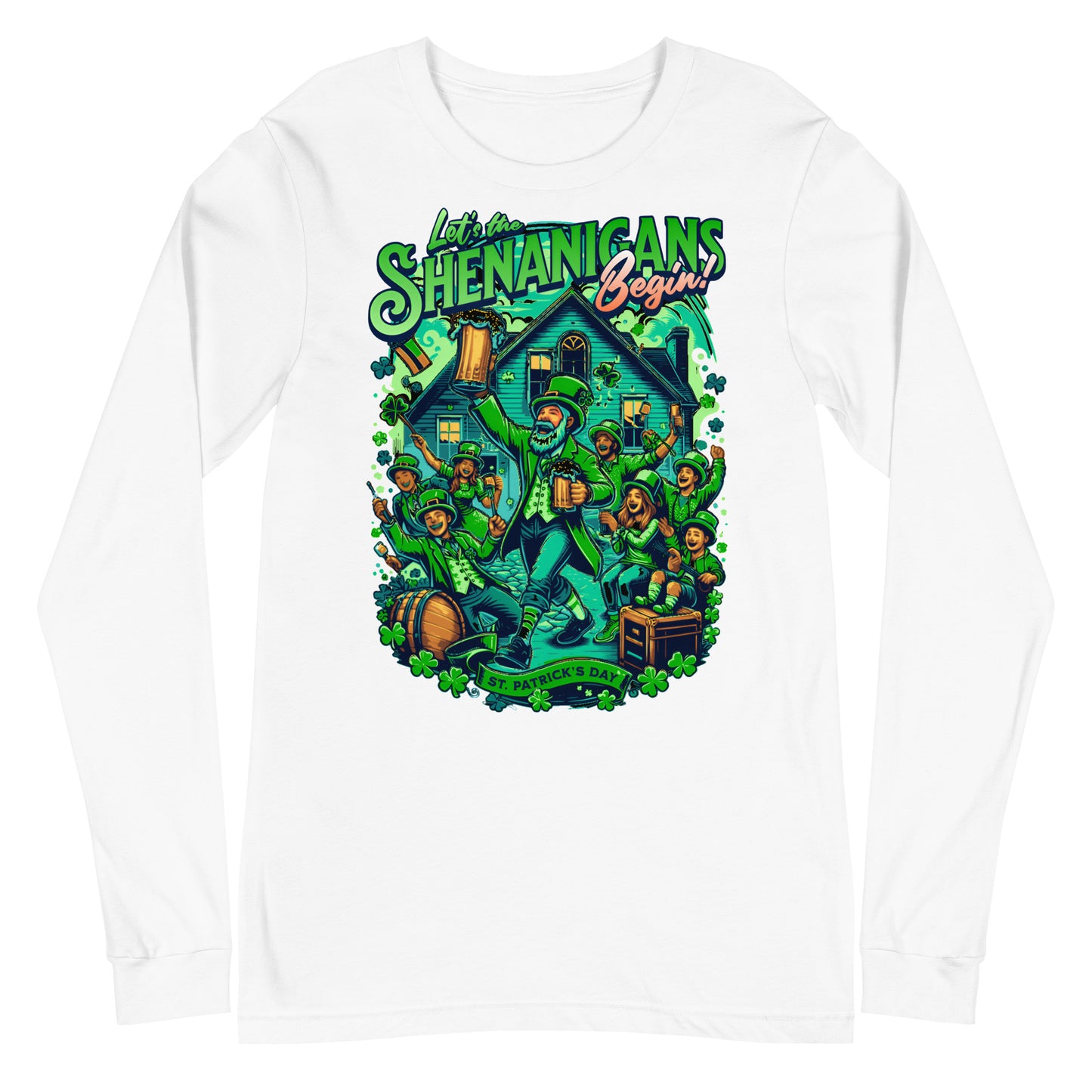 Let The Shenanigans Begin St. Patrick's Day Unisex Long Sleeve Tee