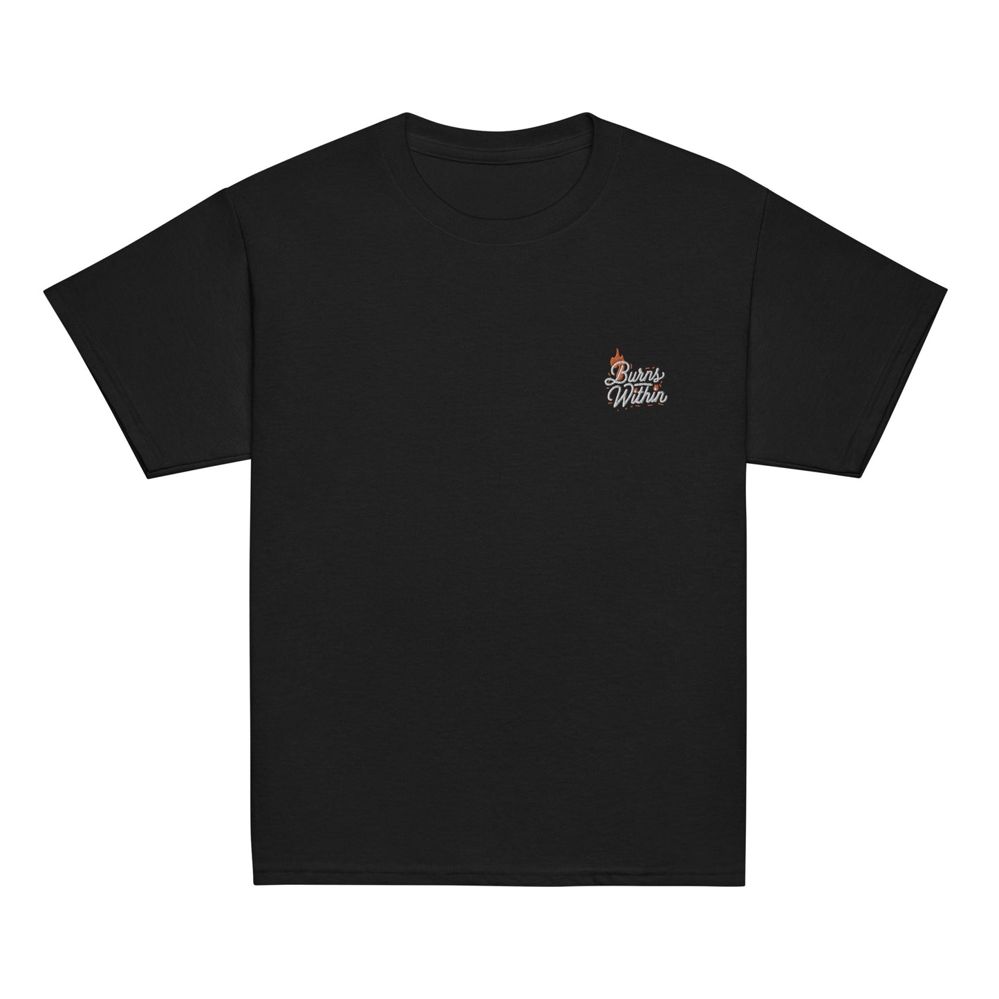 Burns Within Flaming B Embroidered Youth classic tee