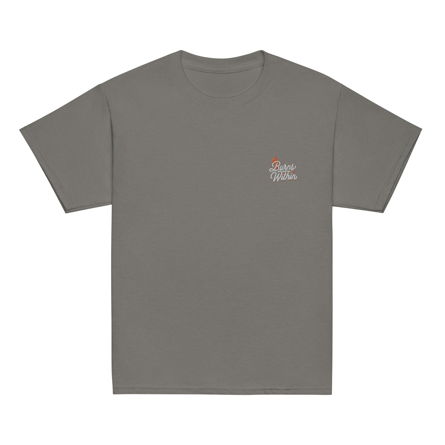 Burns Within Flaming B Embroidered Youth classic tee